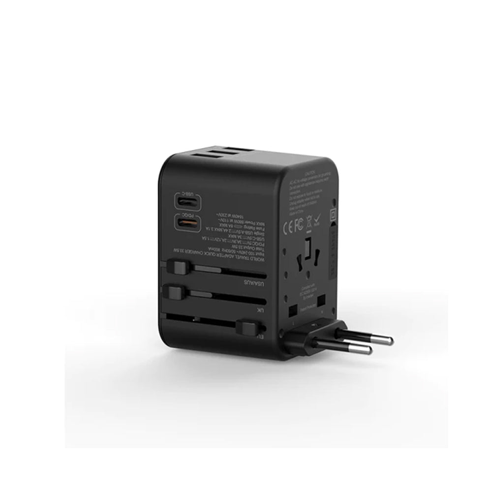 WiWU UA-303 Universal Plug Adapter 33.5W with Type-C Ports