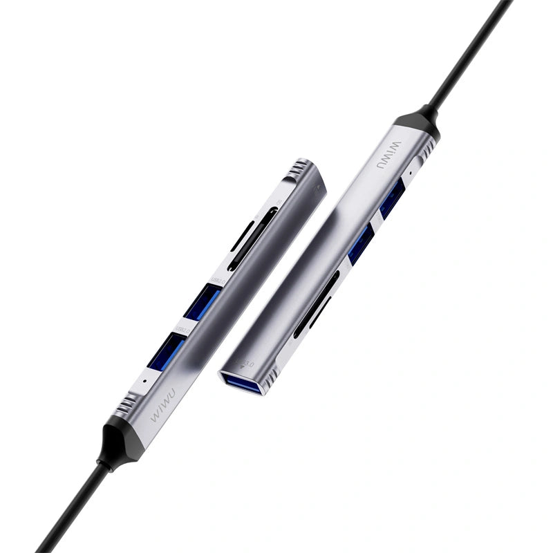 WiWU 5 IN 1 Type C hub Laptop Adapter USB C USB Multiple Function USB Docking Station HB003