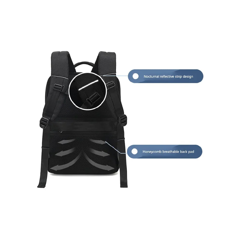 COOLBELL CB-8277 Men Business Backpack for 15.6-inch Laptop with USB Charging Port