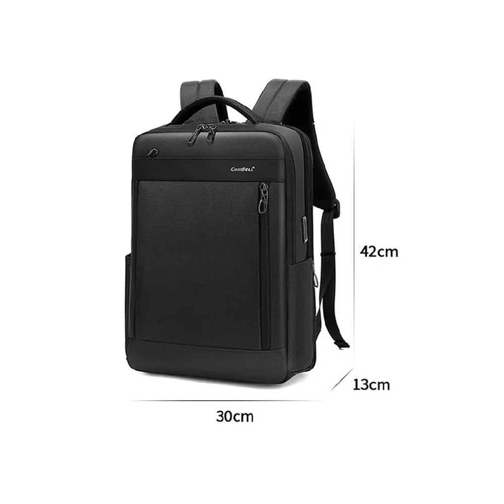 COOLBELL CB-8277 Men Business Backpack for 15.6-inch Laptop with USB Charging Port