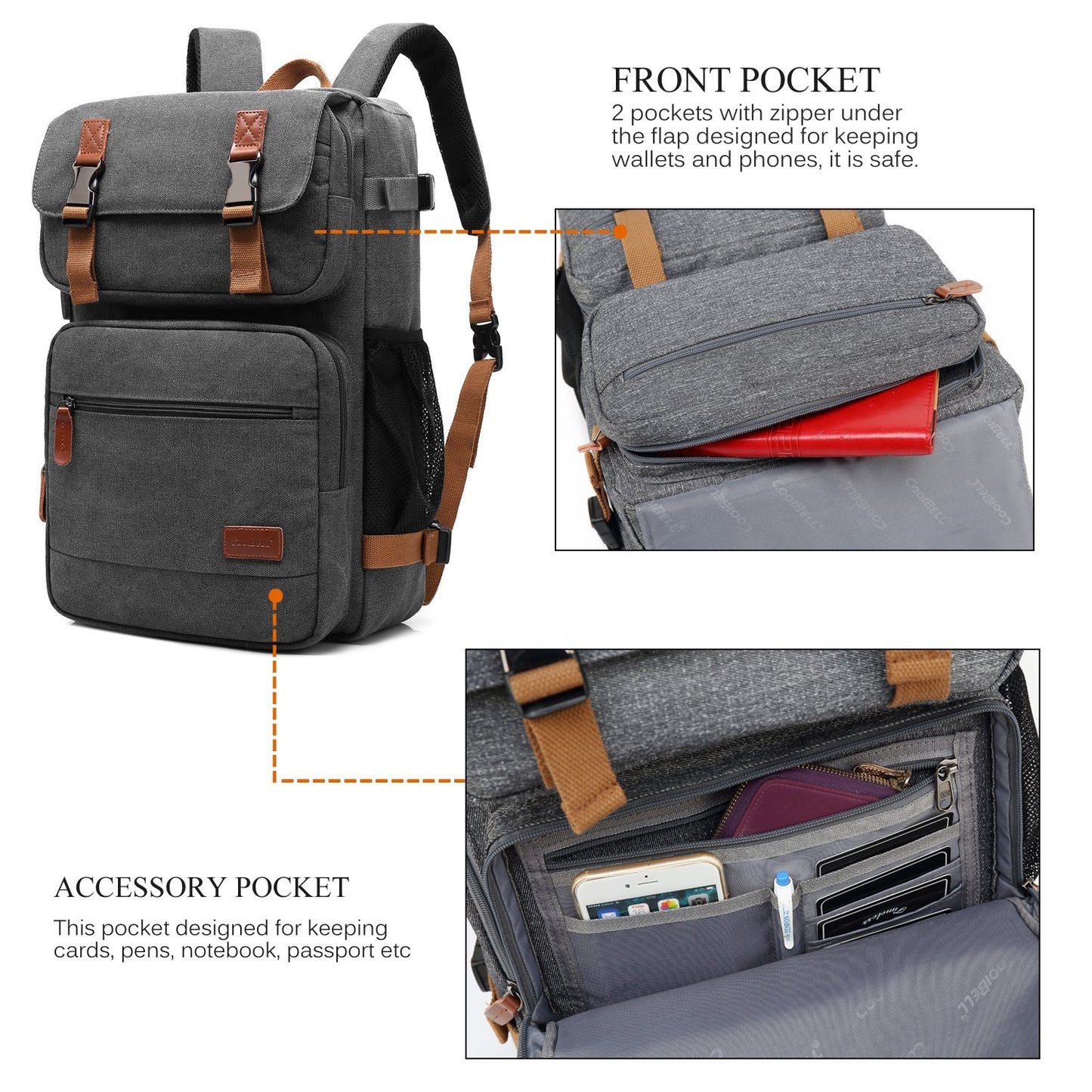 Cool Bell CB-5503 15.6″ Inches Dual Laptop Backpack