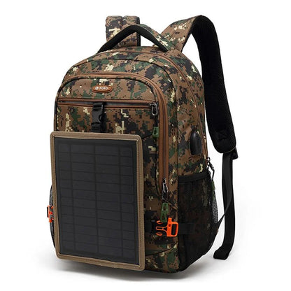 Poso PS-628 Army Green Camouflage Solar plate backpack