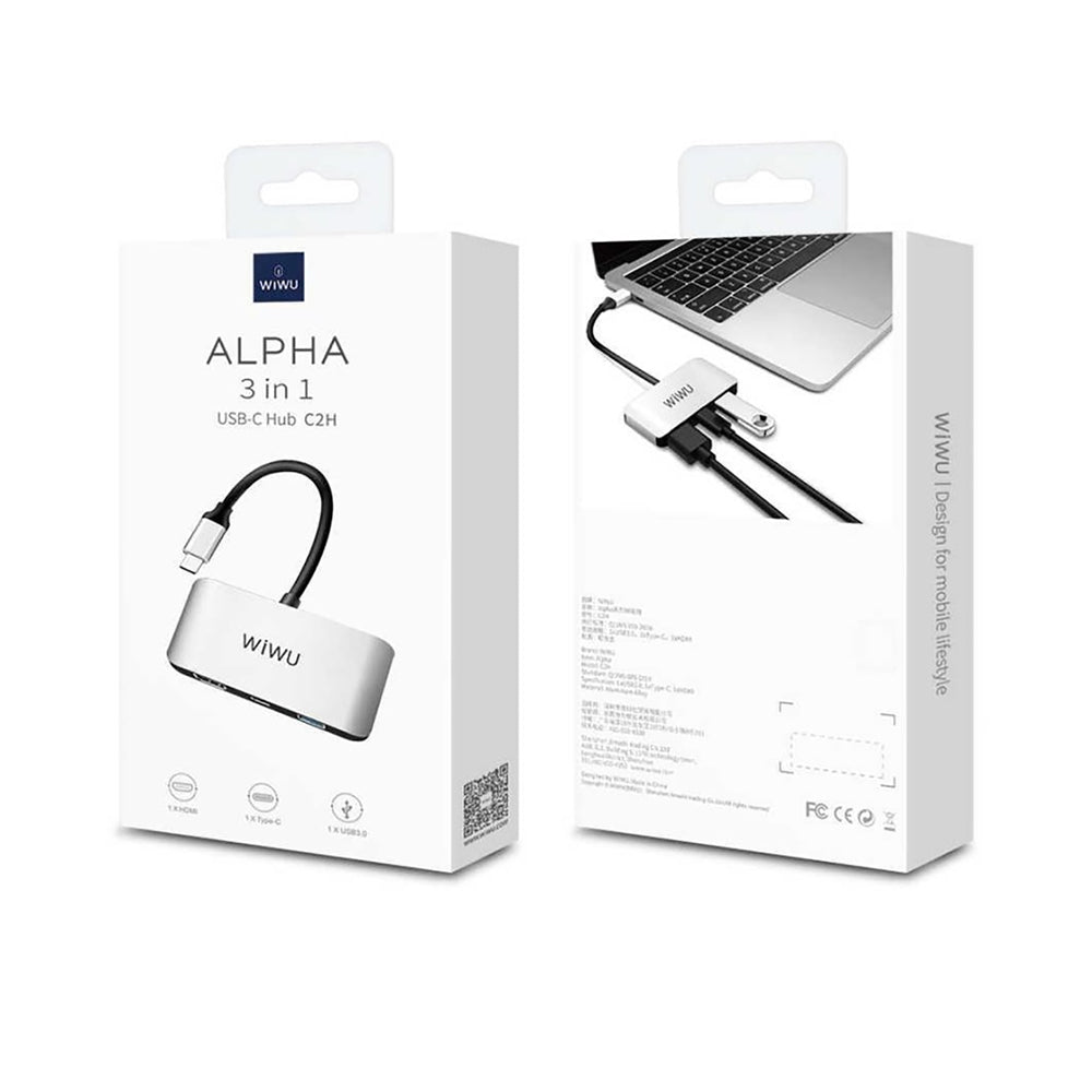 Wiwu 3 in 1 (C2H) Type-C Hub
