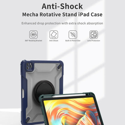 WiWU Mecha Rotative Stand Case For iPad 10.2",10.5",10.9/11", 360 Degree Premium Protection, Anti-shock, Built-in Pencil Slot, Lens Protection, Drop-proof & Anti-fingerprint