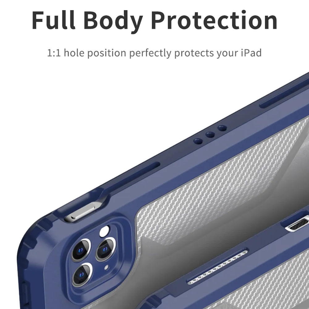 WiWU Mecha Rotative Stand Case For iPad 10.2",10.5",10.9/11", 360 Degree Premium Protection, Anti-shock, Built-in Pencil Slot, Lens Protection, Drop-proof & Anti-fingerprint